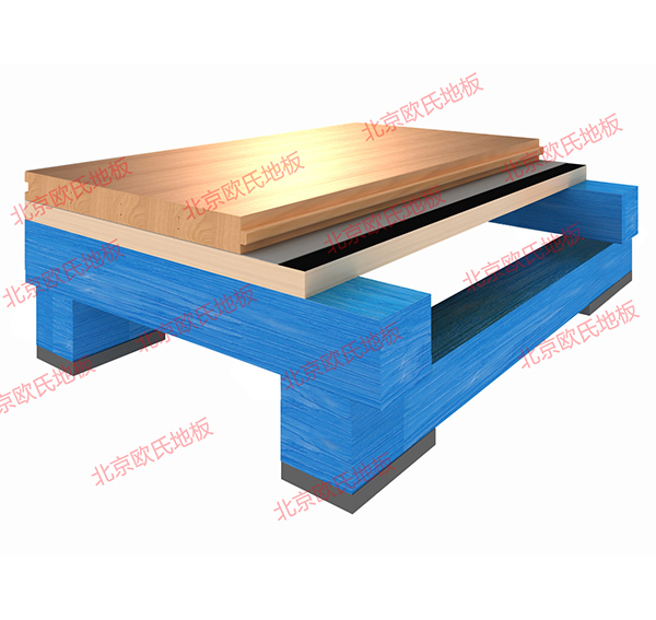 雙層龍骨結構運動木地板